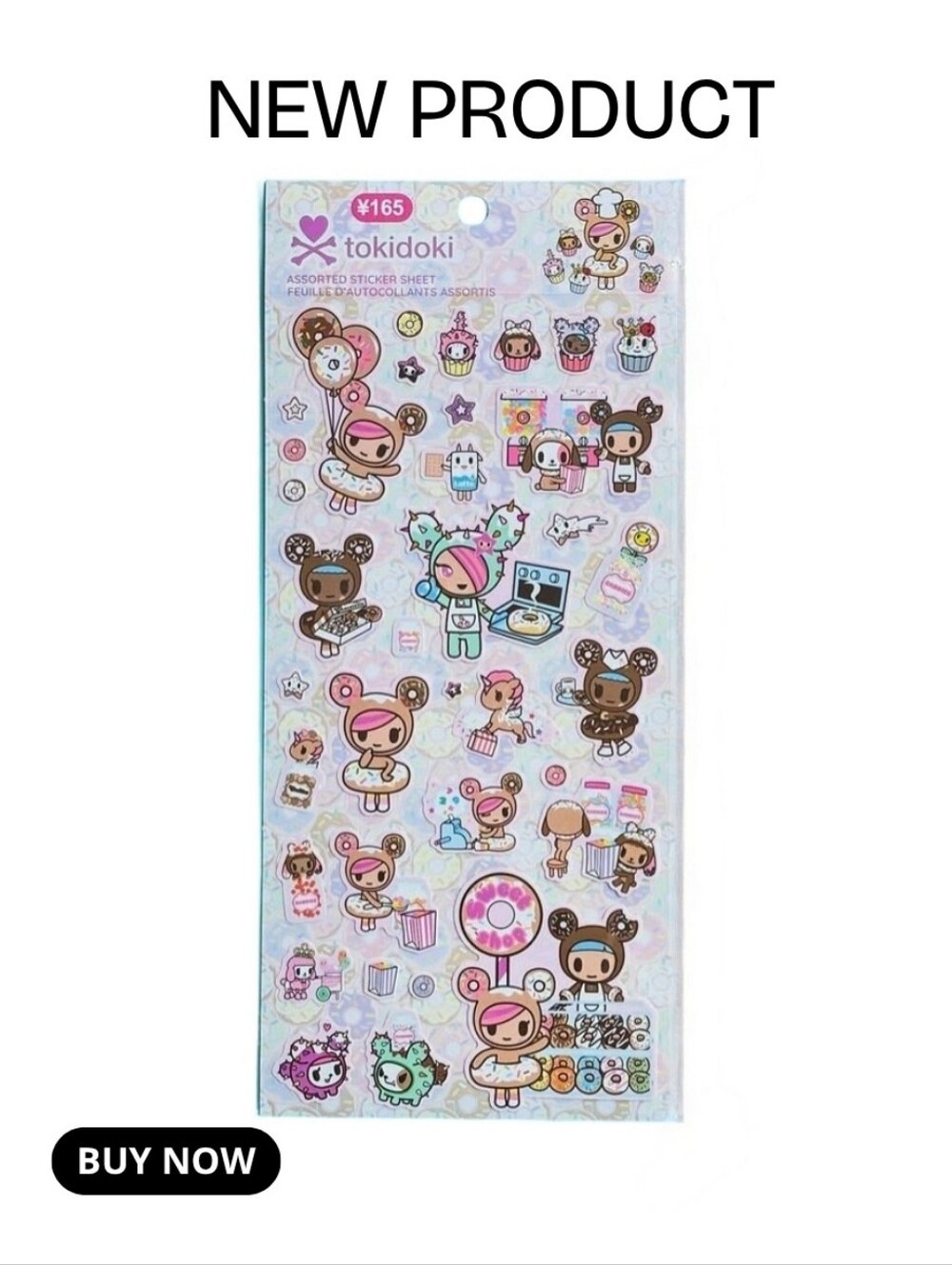 NEW Tokidoki Sticker Sheet Pink Donutella